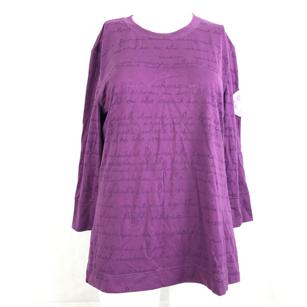 The North Face Shirt Womens Sz L Purple‎ Cotton Trans Antarctica Graphic Tee